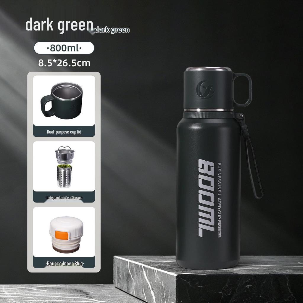 Large Capacity 316 Stainless Steel Thermos with Tea Infuser – Portable, Leak-Proof Bottle for Hot/Cold Retention