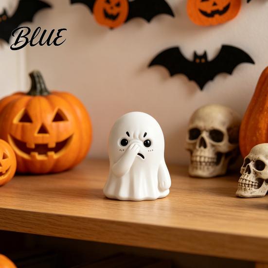 Ghost Ornament Ornament Compact Resin Decorative Figurine Nose-Covering Desk Accessory Shape Halloween Figure Naughty Tabletop Party Decoration