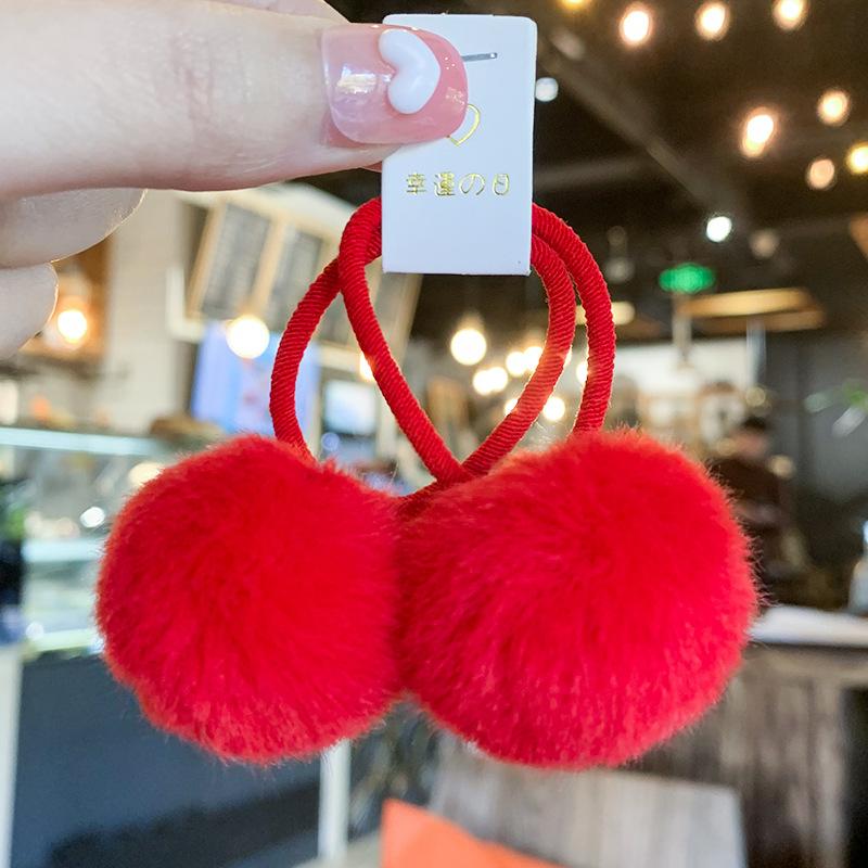 

2 шт./набор Милые конфетные цвета Помпоны Резинки для волос для детей Эластичные резинки-помпоны для волос Девочки Плюшевые скранчи Детские повязки на голову Головной убор