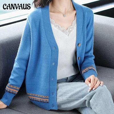 Autumn Winter Knitted Female Cardigan Loose Streetwear Knit Sweater Coat V Neck Knitted Cardigan Women Jacket