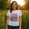 Floral Poppy T-Shirt: Soft Cotton Wildflower Tee - Vibrant DTG Print