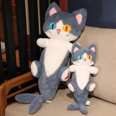 50/80cm Kinderspielzeug Verschiedene Pupillen Hai Katze Plüschtier Puppe Superweich Niedliche Katze Puppe Mädchen Schlafkissen