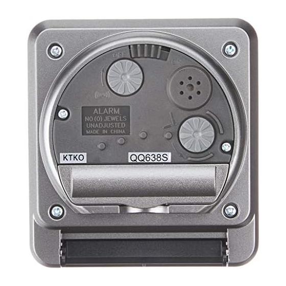 Seiko Clock Table Clock Alarm Clock Analog Small Body Size: 7.8 X 17.2 X 2.4cm QQ638S