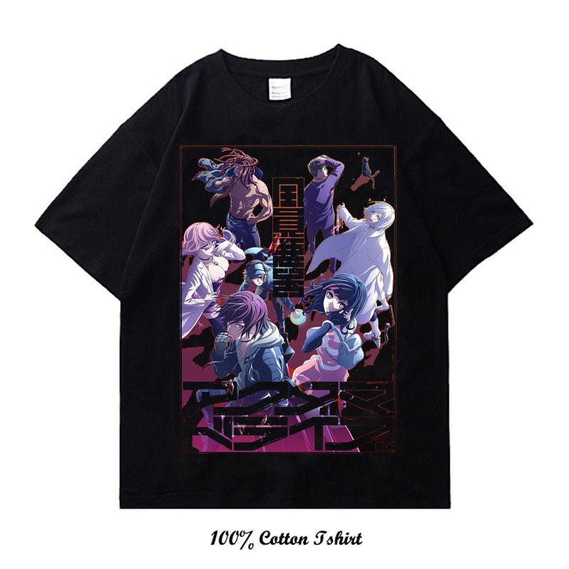 Akudama drive Streetwear Japanese Anime Graphic T Shirt Cotton Casual Harajuku Oversized Printed Tshirt Summer Short Sleeve Tops