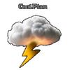 Cool Plan Lightning Cloud Printed Black Women's Short-Sleeve T-Shirt