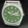 JAPAN VINTAGE REFURBISHED SEIKO 5 AUTOMATIC MENS GREEN DIAL WATCH a444448-1
