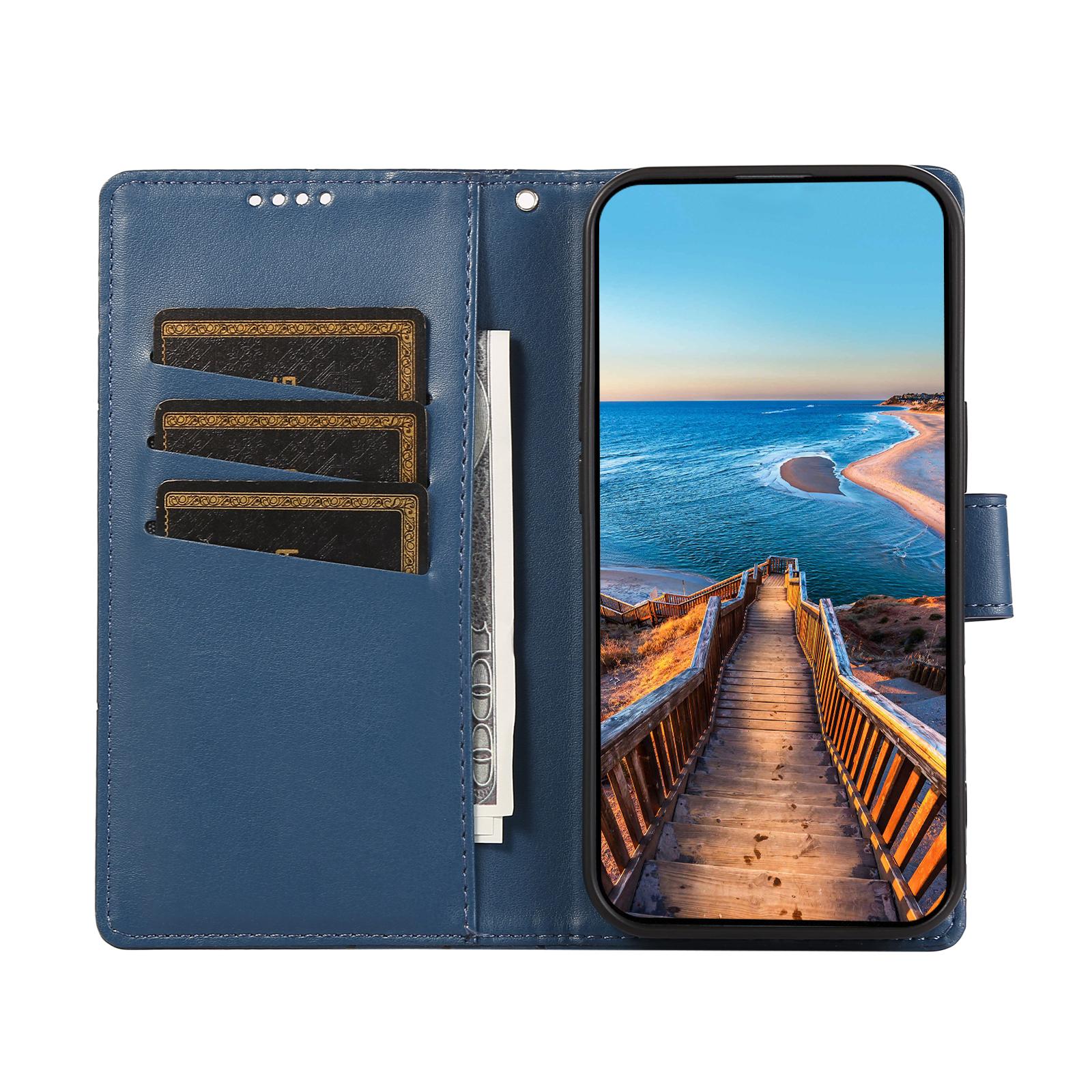 

Шкіряний чохол DF-06 для Xiaomi Redmi Note 13 4G Folio Cover Line Printed Blue
