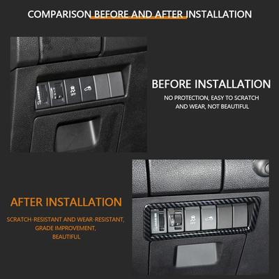 For Isuzu D-max Dmax 2025 2025 2025 Head Light Lamp Switch Panel Cover Trim Caron Fiber Decoration Sticker Interior Accessories