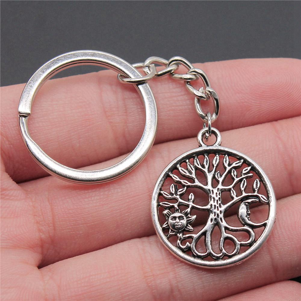28mm Schlüsselanhänger Lebensbaum Kabbalah Hochzeitsschmuck Zubehör QY054