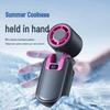 Compact High-Speed Handheld Cooling Fan with Ice Pack, Portable and Rechargeable, Foldable Design