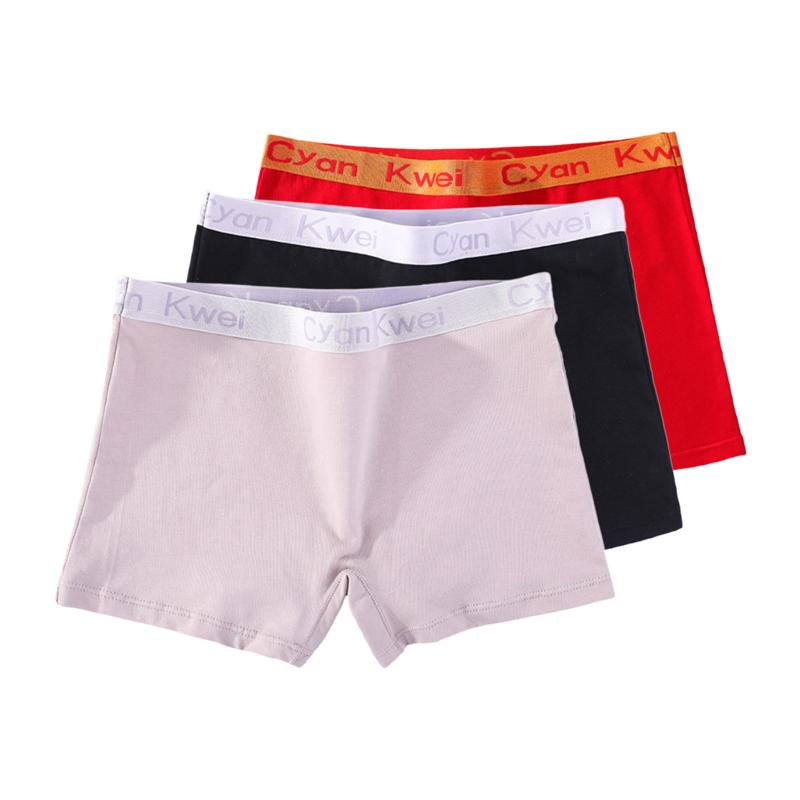 

3 шт. Нижнее белье с высокой талией, женские трусы-боксеры, трусы больших размеров, мягкие и удобные трусы M
