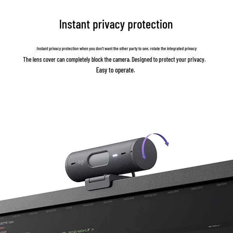 Logitech BRIO 500 Full HD Webcam with Auto-Framing & Noise Reduction