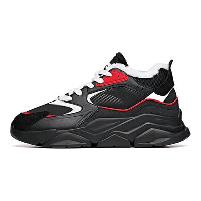 Lifestyle Series Non-Slip Wear-Resistant Low-Top Dad Shoes Men Sneakers Black Red 912048911-2