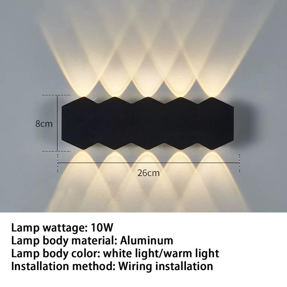 Aluminium LED Wall Light Waterproof Outdoor Indoor Lighting IP55 AC86-265V 4w 6w 8w 10w wall lamp for Garden Stair Night