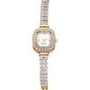 Square Women's Bracelet Watch Cute Sparkling Diamond Analog Waterproof Stainless Steel Quartz Fashion Watch