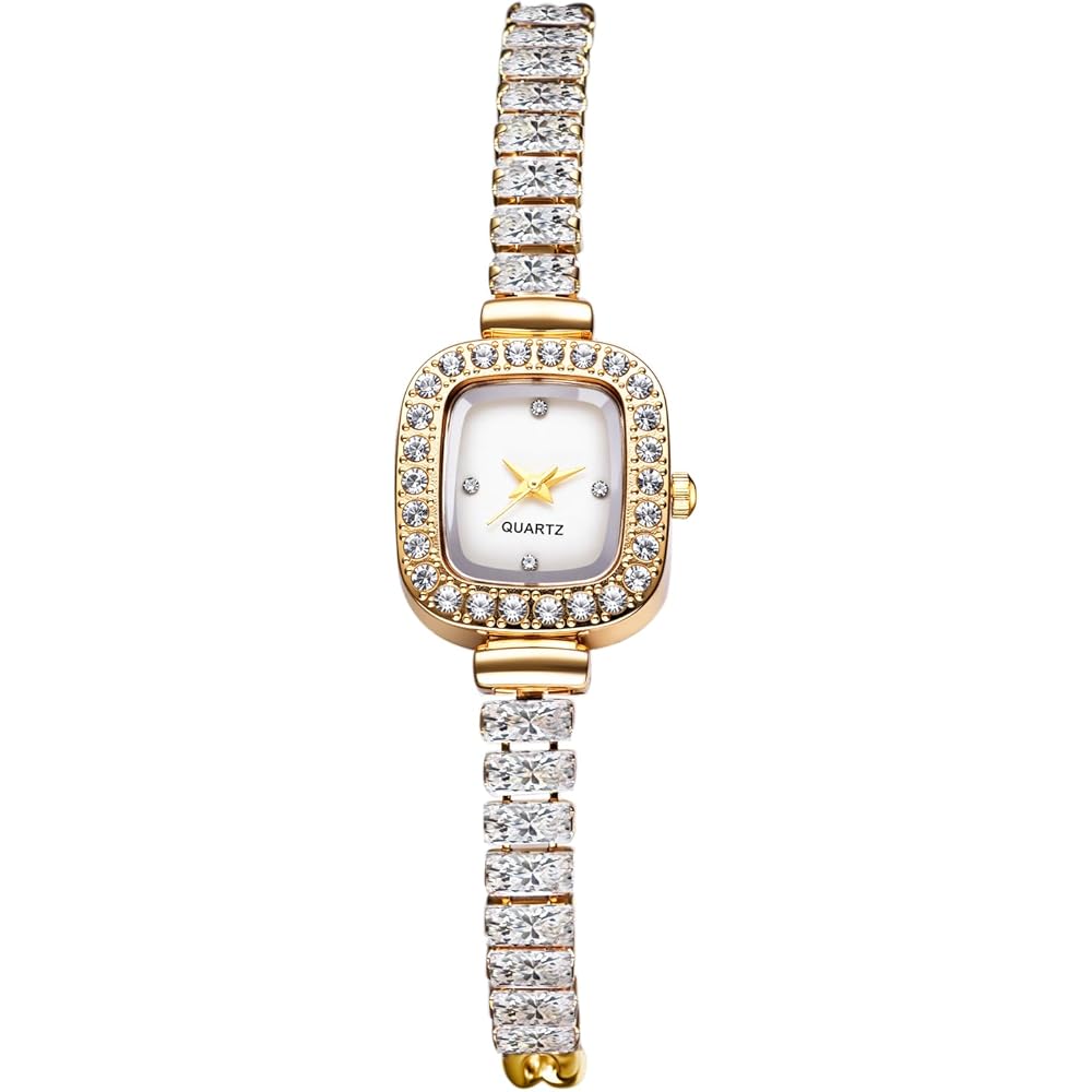 Square Women s Bracelet Watch Cute Sparkling Diamond Analog Waterproof Stainless Steel Quartz Fashion Watch