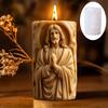 Gebet Jesus Relief Zylinderkerze Silikonform Blume Jesus Statue Relief Harzform Jesus Skulptur Beton Gipsformen