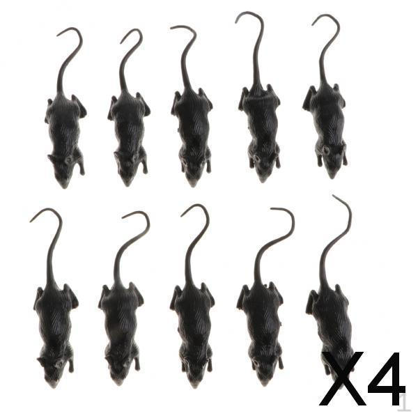 

4x10шт Резиновая модель животного мыши Развивающая игрушка Наполнители для пакетов для вечеринок 8x2см