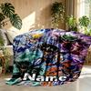 Custom Name Personalized Saint Seiya Print Blanket, Home Decor, Bedroom, Sofa, Camping, Couch, Gifts for Birthday Christmas