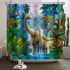 Funny Dinosaur Shower Curtain for Bathroom Cute Animal Cool Dinosaur Children Bathroom Curtain Waterproof Bath Curtain Decor