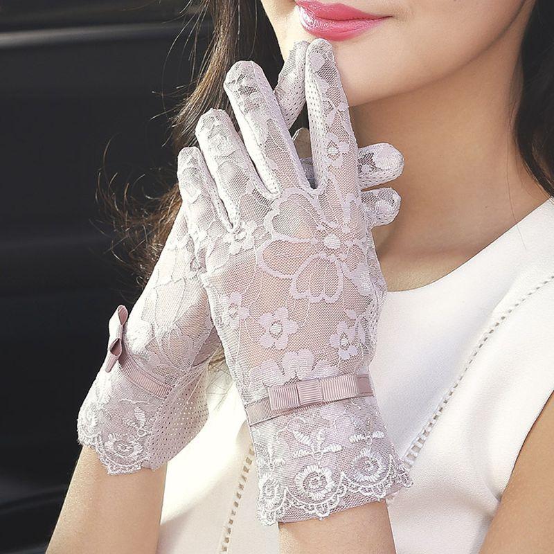 Women'S Summer Lace Gloves - Breathable, UV Protection for Driving & Outdoor Activities,Perfect for Sun Safety & Stylish Outfits, Summer Gloves