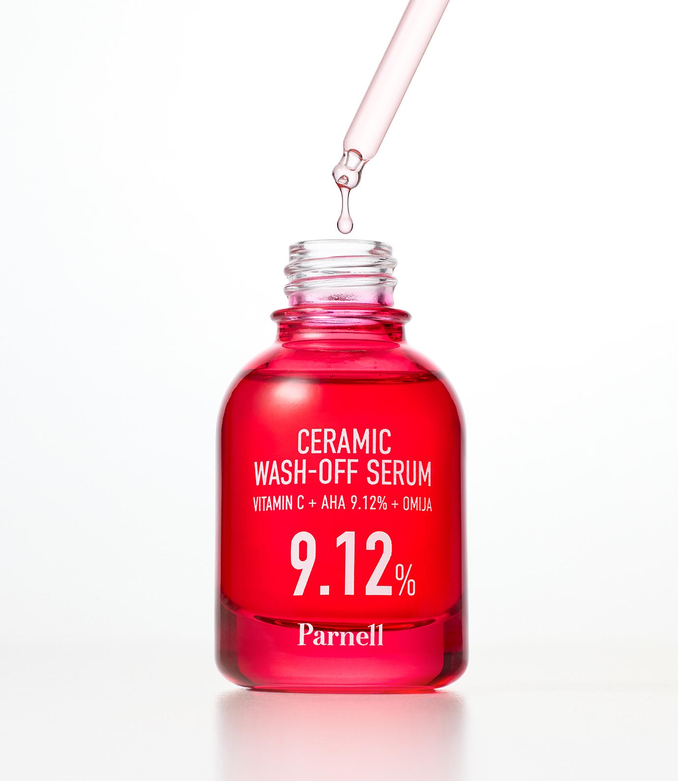 Ceramic Wash-Off Serum (AHA 9.12% + Schisandra) - 50ml | Gentle Exfoliator for Smooth & Radiant Skin Texture