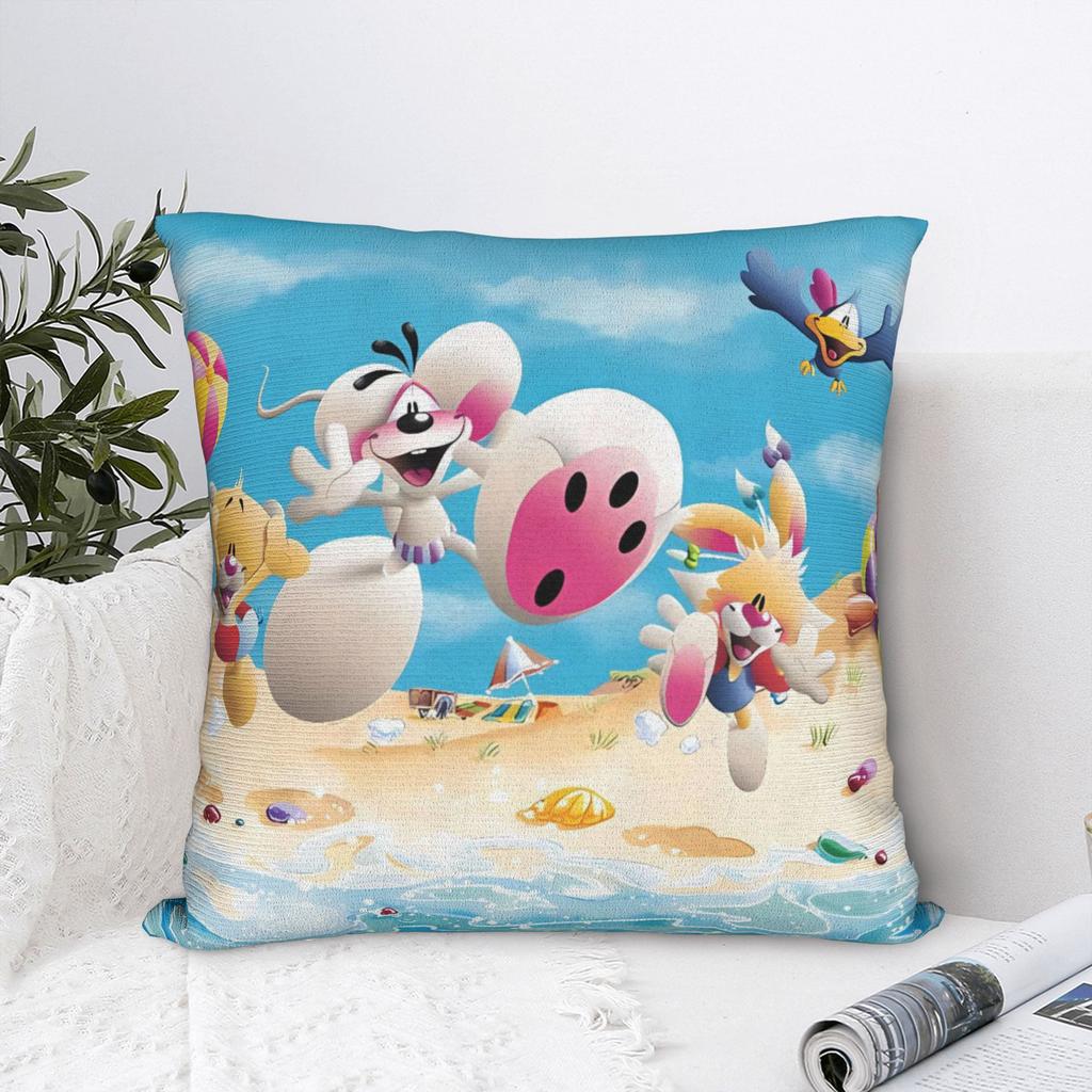 Diddl Playing Pillow Cover Soft Cushion Cover Vintage Pillow Case For Couch Sofa Bedroom
