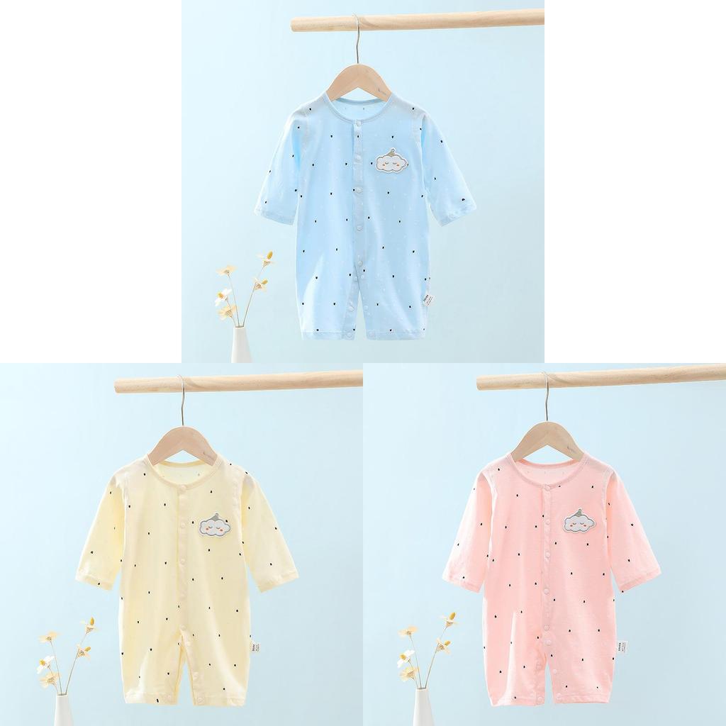 Infant Long Sleeve Onepiece Bodysuit Made Of Pure Cotton For Newborn Comfort