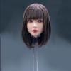 Fremego 1/6 Scale Female Head Sculpt Short Hair Beauty Girl Head Carving for Action Figure Body Collection 12-inch