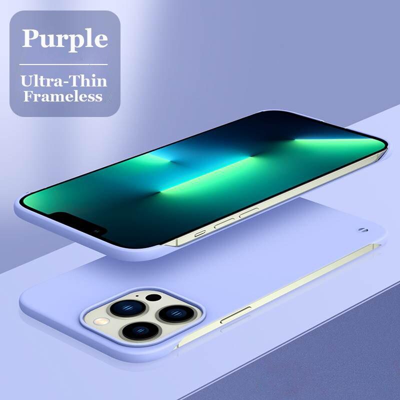 0,3mm Ultratenký Bezrámečkový Tvrdý PC Kryt Pro iPhone 15 14 13 12 Mini 11 Pro Max X XR XS SE 2020 2022 7 8 Plus Nárazuvzdorný Kryt