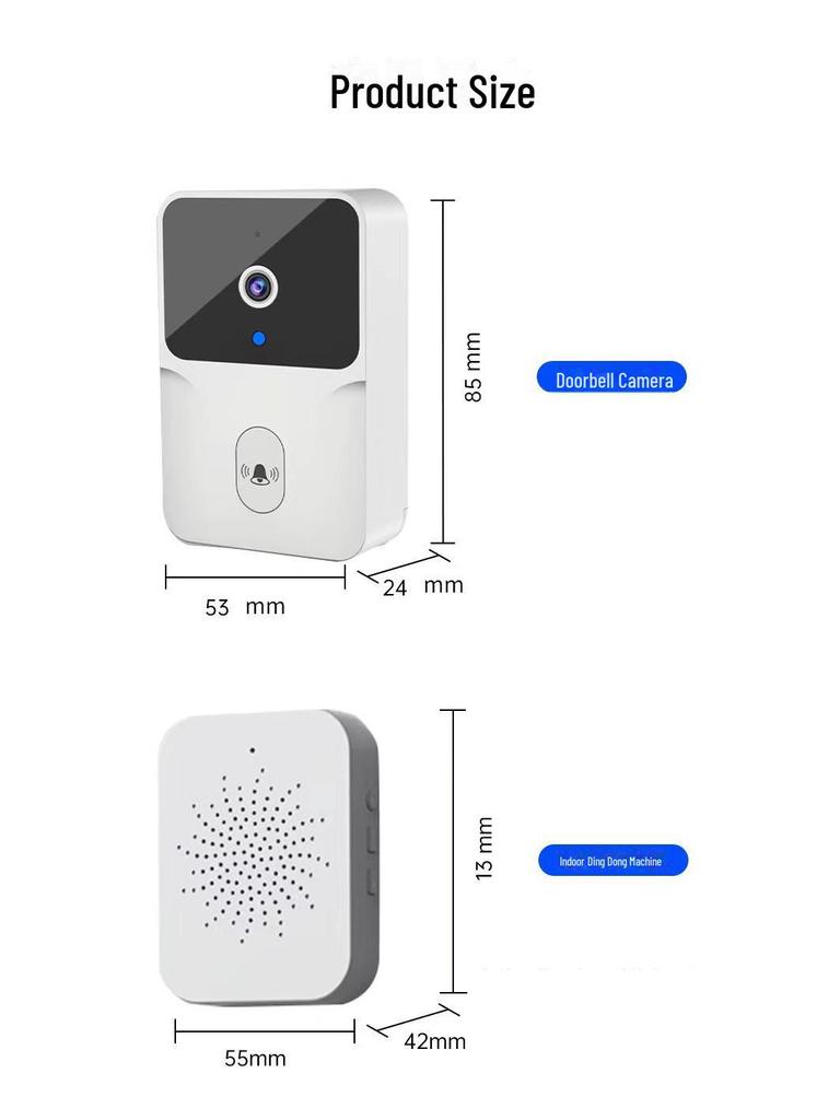 Smart WiFi Video Doorbell Camera with HD Night Vision and Remote Access