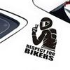 A motorcycle rider with a cool profile creative&funny stickers for cartoon fans&lover,high quality for car trucks motorcycles &l