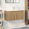 Bathroom Vanity Unit with Built In Basin Artisan Oak