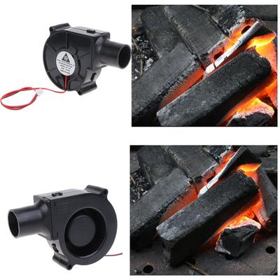 Outdoor BBQ Fan Air Blower 7530 75x75x30mm 12V 1.5A 2500R Air Flow 27mm Air Tube for Green Egg Grills Stove Cooking