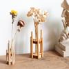 Hydroponic Flower Arrangement Vase Solid Wood Flower Ware Test Tube Vase Flower Holder