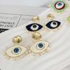 New Medieval Western Devil'S Eye Hot Sale Enamel Blue Eye Temperament Earrings Niche Earrings Women