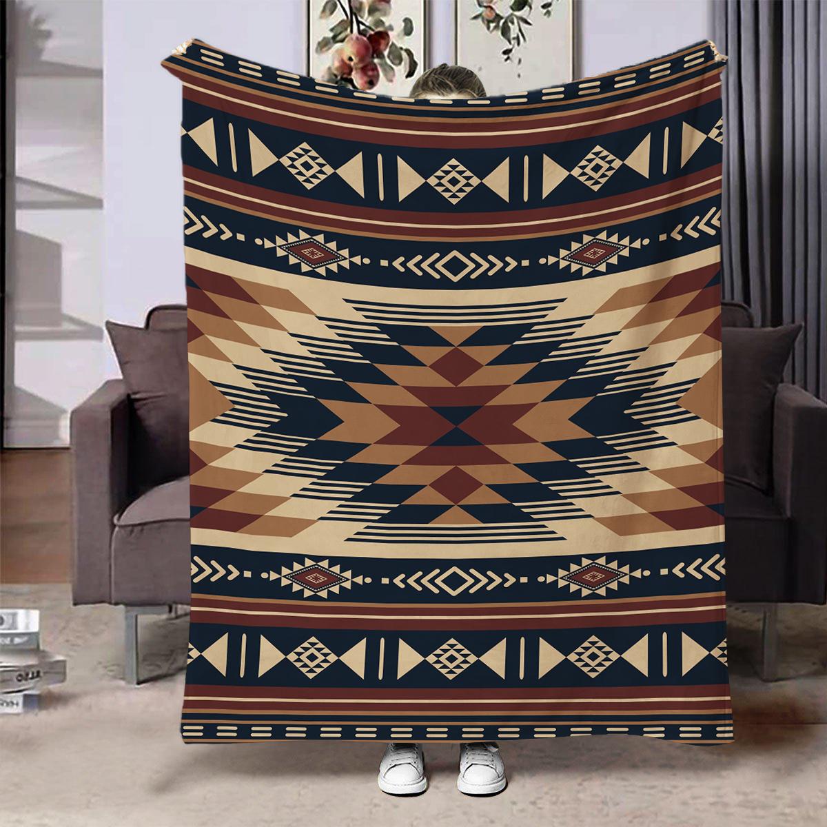 Фланелевый плед с этническим принтом, супермягкий, уютный, для дивана, для сна, домашний плед, идеальный домашний подарок для нее 75*100cm