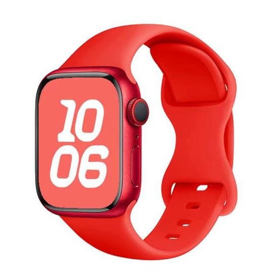 Silicone Watch Band Waterproof Sweat-Proof Replacement Band Soft Solid Color Watch Strap for Apple Watch Series Ultra 2