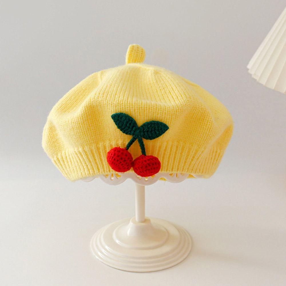 Kawaii Knit Beanie Cap Artist Toddler Princess Painter Cap  for Little Boys Girls