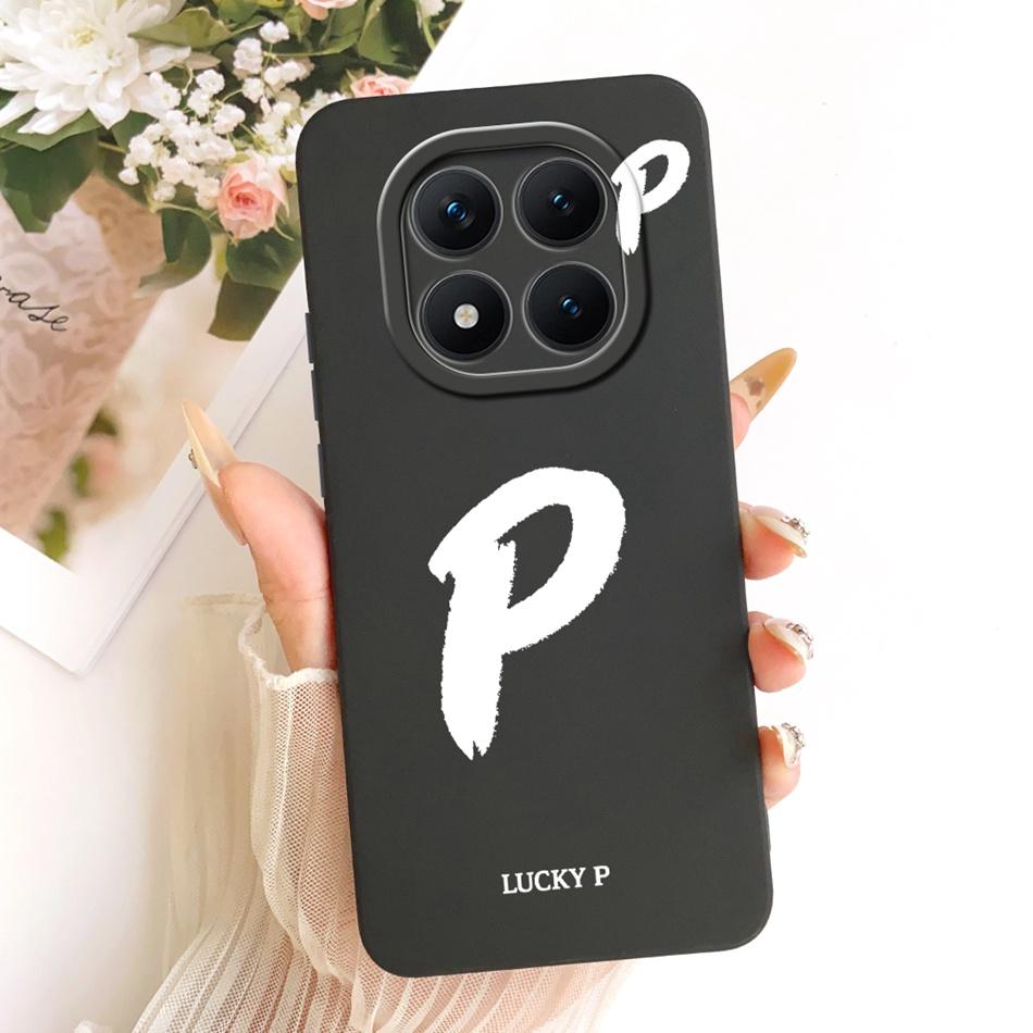 For Xiaomi Redmi Note 15 Pro+ 15Pro 5G Lucky Initial Letter Phone Case For Redmi Note 15 Pro Plus 5G Soft Silicone Case Bumper