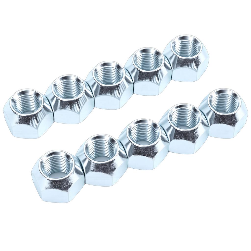 10pcs 1 2 20in Trailer Lug Nuts Zinc Plated Open End Wheel Lug Nuts for 1 2in Wheel Lug Studs RV Truck Tire Bolt 50
