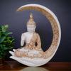 Big Meditating Moon Buddha Statue Showpiece