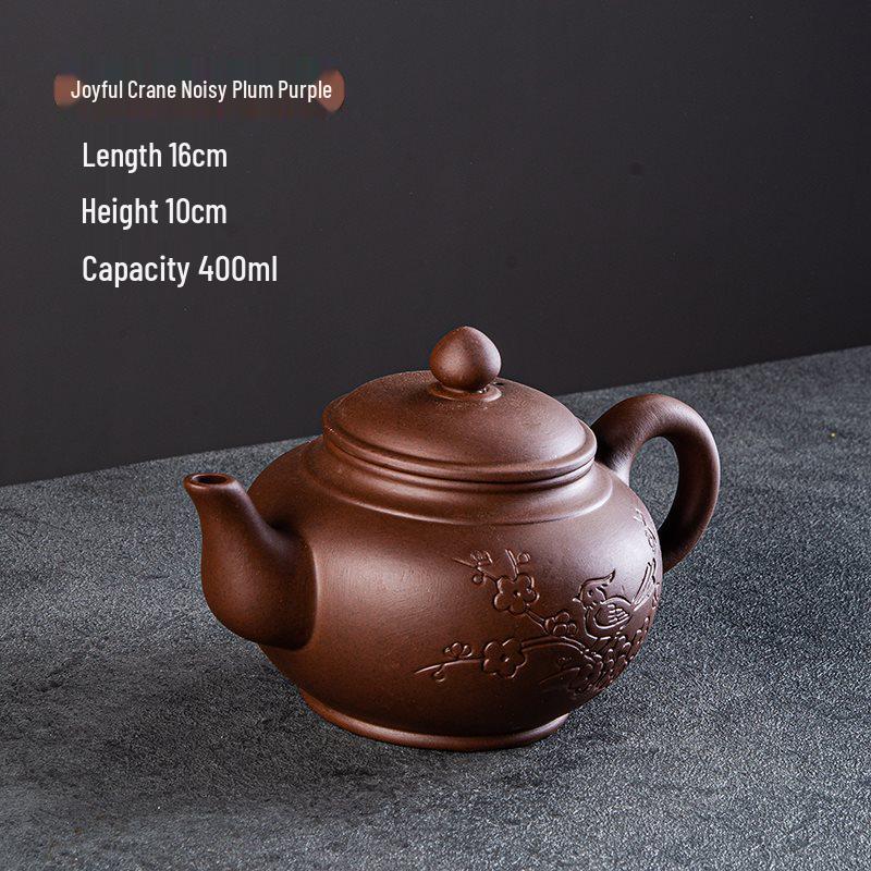 Large Capacity Handmade Yixing Zisha Teapot with Ceramic Teacup Set