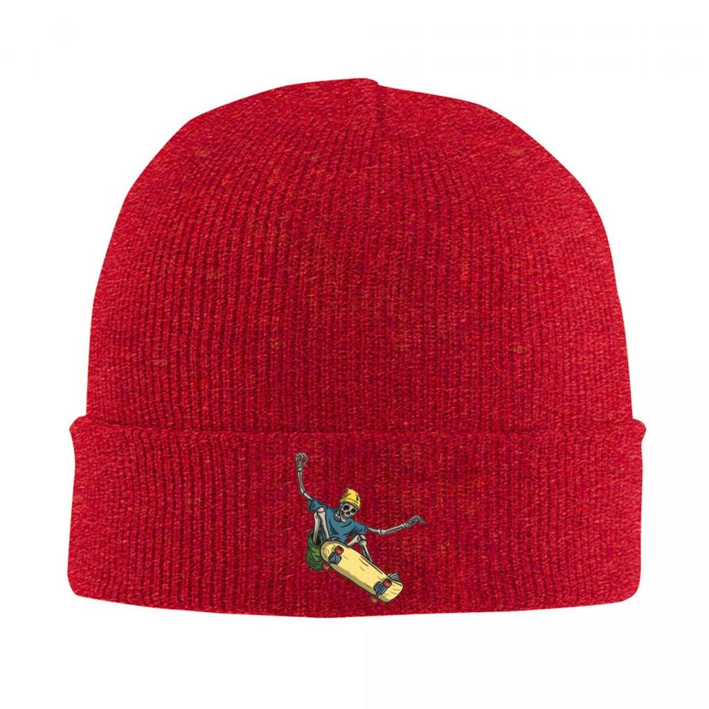 Cool Skeleton Skateboard Warm Knitted Cap Winter Knit Bonnet Hat Skullies Beanies Hip Hop Caps for Unisex