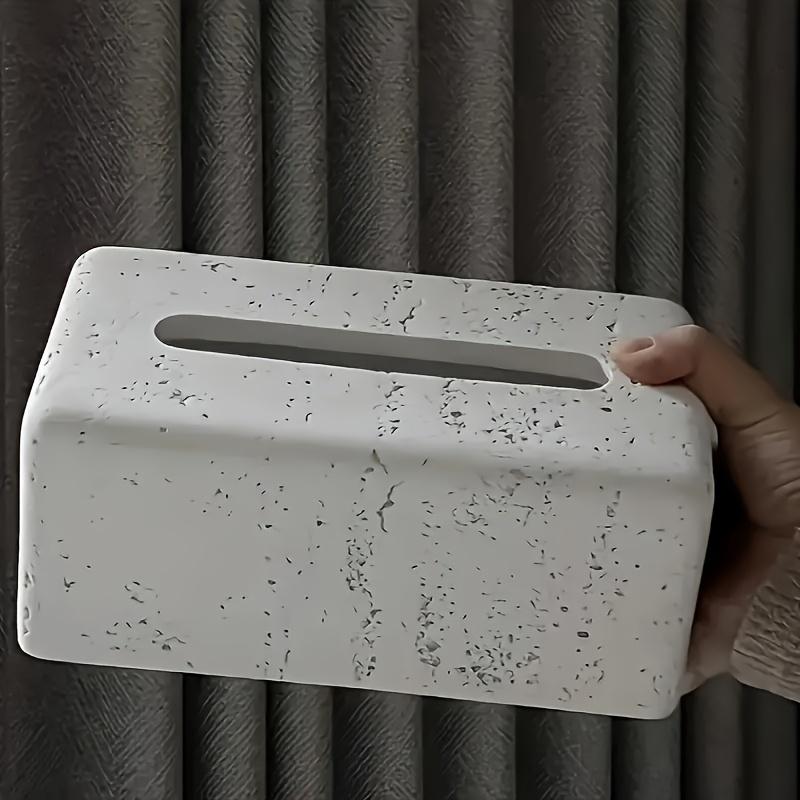 1 ks Čtvercový box na kapesníky, pryskyřičný materiál, do koupelny, obývacího pokoje, kuchyně, ložnice, na pracovní plochu