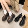Shoes platform loafers women's 2025 new versatile high-end sense spring and autumn British temperament with skirt