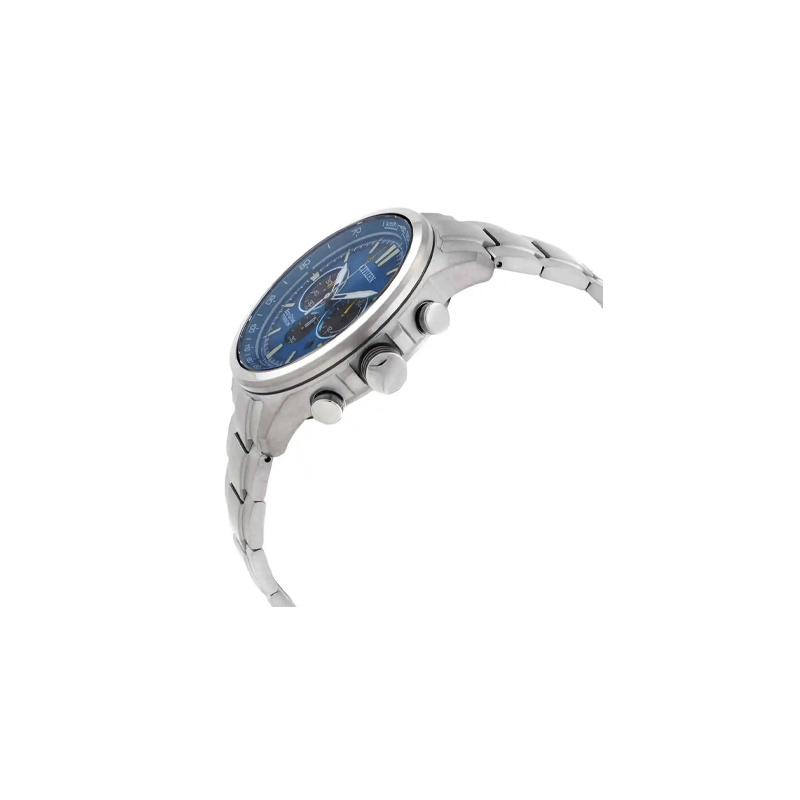CITIZEN 100 meters waterproof, solar Quartz, titanium strap, , men's watch, blue dial CA4570-88L