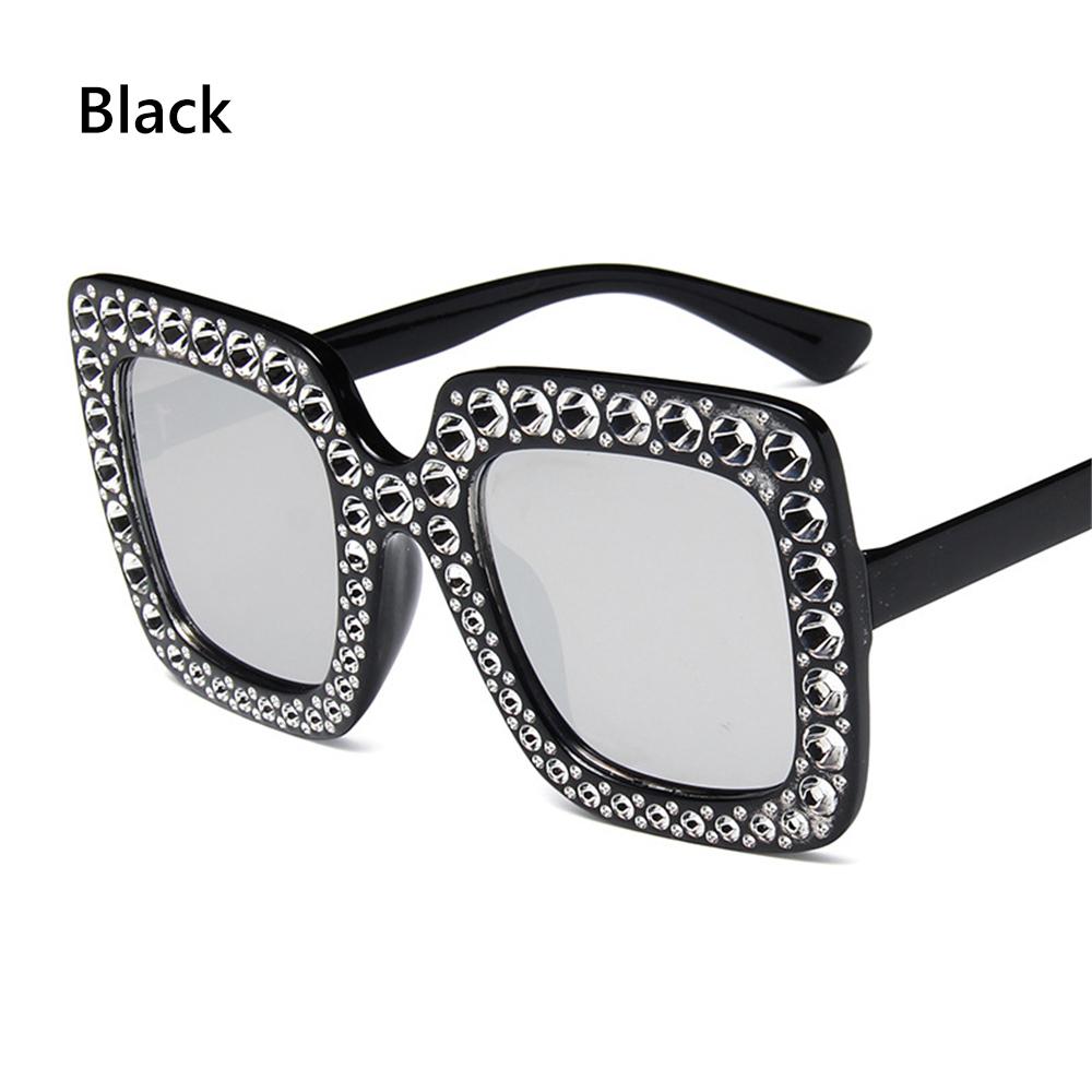 Retro V400 Crystal Sun Glasses Eyewear Square Sunglasses Oversized Sunglasses