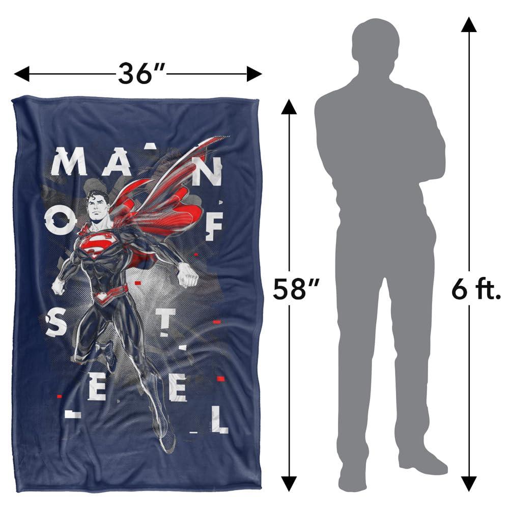 Superman Man Of Steel Poster Blanket