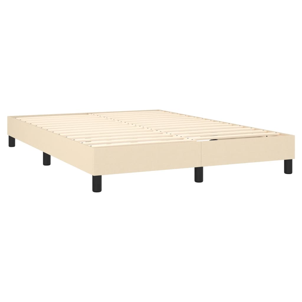 Vidaxl Continental Bed With Mattress, Cream, 140X190 Cm, Fabric